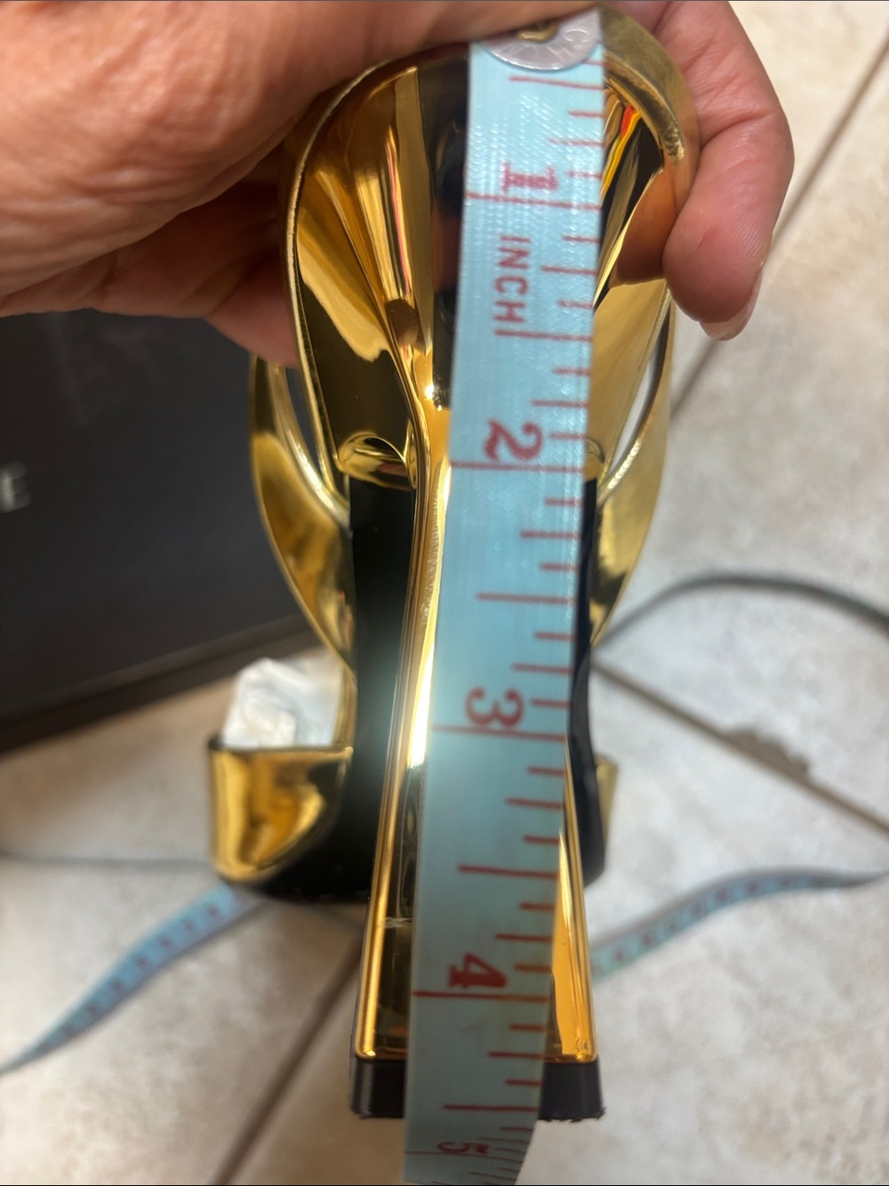 Versace Metallic Gold Medusa Pointed Slingback Heels - Picture 7 of 7